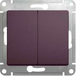 SE Glossa Сиреневый туман Выключатель 2-клавишный, сх.5, 10AX арт. GSL001451