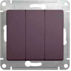 SE Glossa Сиреневый туман Выключатель 3-клавишный, сх.3, 10AX арт. GSL001431