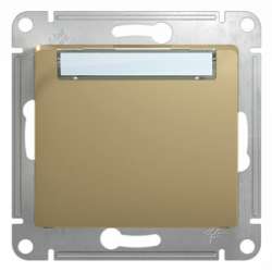 SE Glossa Титан Кнопка нажимная с табличкой, сх.1 арт. GSL000419