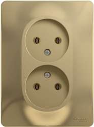 SE Glossa Титан Розетка 2-я б/з (в сборе с рамкой) арт. GSL000420