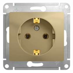 SE Glossa Титан Розетка с/з арт. GSL000443