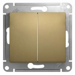 SE Glossa Титан Выключатель 2-клавишный, сх.5, 10АХ арт. GSL000451