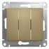 SE Glossa Титан Выключатель 3-клавишный, сх.3, 10АХ арт. GSL000431