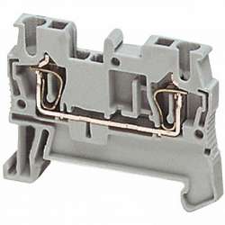 SE Клеммник пружинный проходной 2,5 мм.кв. 2тчк. серый арт. NSYTRR22