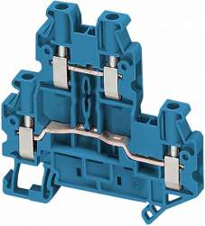SE Клеммник винтовой проходной, 6мм, 2вх/2вых серый арт. NSYTRV44DBL
