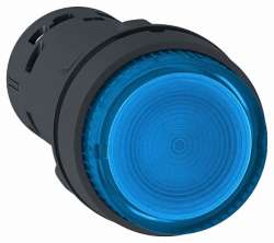 SE Кнопка с подсветкой, монолит., 22мм с возвратом, 1НО, синяя, LED арт. XB7NW36B1