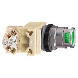 SE Кнопка с подсветкой 30мм зеленая 120В арт. 9001K3L1GH13