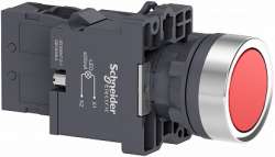 SE Кнопка с подсветкой LED, 220В,красная,1НO арт. XA2EW34M1