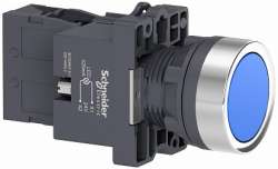 SE Кнопка с подсветкой LED, 24В,синяя,1НO арт. XA2EW36B1
