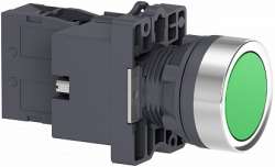 SE Кнопка с подсветкой LED, 24В,зеленая,1НO арт. XA2EW33B1