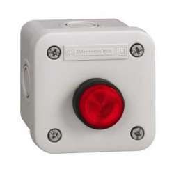 SE Кнопочный пост в сборе, красная выступающая кнопка с маркировкой, 1 НЗ арт. XALE1152