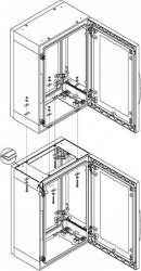 SE Комплект для вертикального соединения шкафов 79000 арт. NSYUVPLA