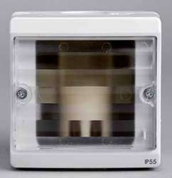 SE Mureva наруж Серый Бокс для сигнальной лампы, прозрачное стекло, (в сборе) IP55 арт. ENN34523
