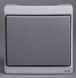 SE Mureva наруж Серый Выключатель кнопочный комб. в блок (в сборе) IP55 арт. ENN37026