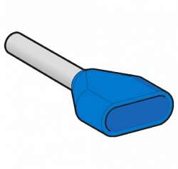 SE Наконечник для одновременного монтажа двух проводов, 0,75мм синий арт. AZ5DE0071