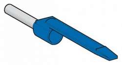 SE Наконечник с язычком для маркировки AR1M*, средний р-р, 2,5мм синий арт. DZ5CA025D