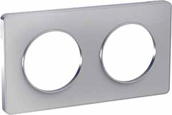 SE Odace Алюминий/Алюминий (пластик) Рамка 2-ая арт. S53P804