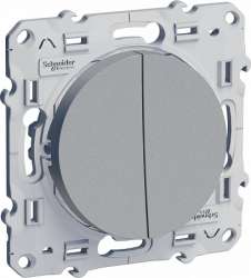 SE Odace Алюминий Переключатель 2-клавишный арт. S53R213