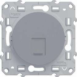 SE Odace Алюминий Розетка компьютерная RJ45 кат.6Е UTP infraplus арт. S53R475