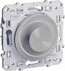 SE Odace Алюминий Светорегулятор поворотный 40-600Вт арт. S53R511