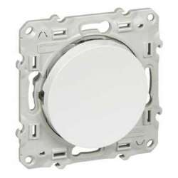 SE Odace Бел Выключатель 2-клавишный с LED подсветкой подсветкой арт. S52R221