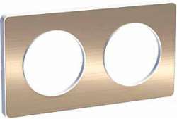 SE Odace Полированная бронза/Бел Рамка 2-ая арт. S52P804L