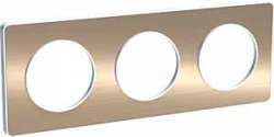SE Odace Полированная бронза/Бел Рамка 3-ая арт. S52P806L