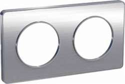 SE Odace Полированный алюминий/Алюминий Рамка 2-ая арт. S53P804J