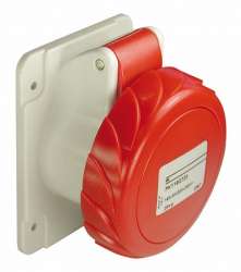 SE PratiKa Розетка скрытой установки, прямолинейная, винтовой зажим, 32А 3P+E IP67 380В арт. PKF32G734