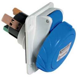 SE PratiKa Розетка скрытой установки, угловая, быстрозажимное соединение, 32А 2P+E IP67 220В арт. PKY32F723