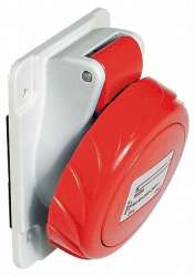 SE PratiKa Розетка скрытой установки, угловая, винтовой зажим, 125А 3P+E IP67 380В арт. 81294