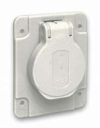 SE PratiKa Серая Розетка 10/16A 65х85мм IP54 винты сзади арт. PKS61G