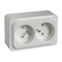 SE Quick Бел Розетка 2-ая без с/з, без шторок (LEX1834661SP), в сборе арт. LEX1834661SP