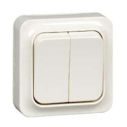 SE Quick Бел Выключатель 2-клавишный, в сборе арт. LEX1834516SP