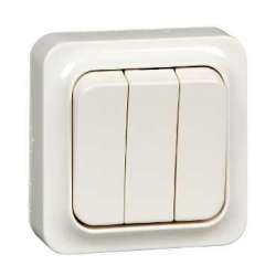 SE Quick Бел Выключатель 3-клавишный, в сборе арт. LEX1834536P