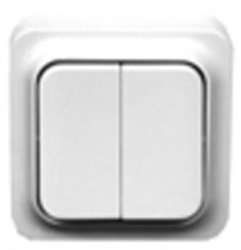 SE Quick Беж Выключатель 2-клавишный, в сборе арт. LEX1834316P