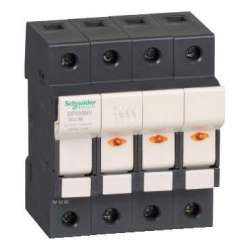 SE Разделитель-предохранитель 32A с указателем срабатывания 3Р+N 10х38 арт. DF103NV