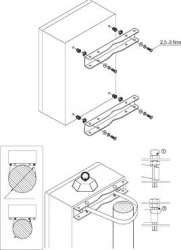 SE Sarel Крепеж на столб S3D ширина 300 арт. NSYSFPSC30