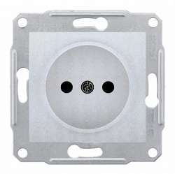 SE Sedna Алюминий Розетка 1-я б/з арт. SDN2900160