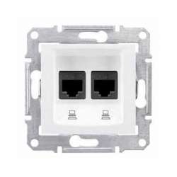 SE Sedna Бел Розетка компьютерная 2-ая RJ45 кат. 5e UTP арт. SDN4400121