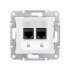 SE Sedna Бел Розетка компьютерная 2-ая RJ45 кат. 5e UTP арт. SDN4400121