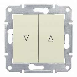 SE Sedna Беж Выключатель жалюзийный с механической блокировкой 10А (сх.4) арт. SDN1300347