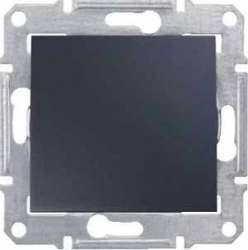 SE Sedna Графит Переключатель 1-клавишный прох. IP44 10A, 250В арт. SDN0500370
