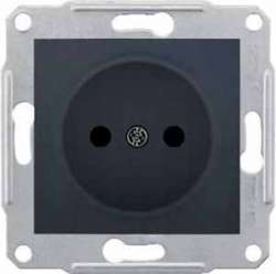 SE Sedna Графит Розетка 1-я б/з без шторок 16А, 250В арт. SDN2900170