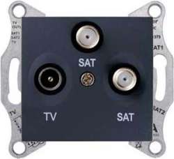 SE Sedna Графит Розетка RTV/SAT/SAT оконечная 1db арт. SDN3502170