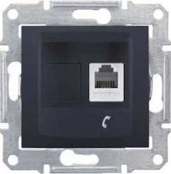 SE Sedna Графит Розетка ТЛФ 1-ая RJ11 арт. SDN4101170