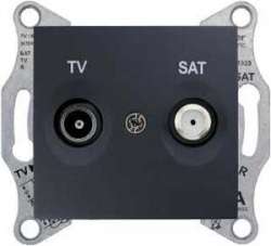 SE Sedna Графит Розетка TV/SATоконечная 1db арт. SDN3401670