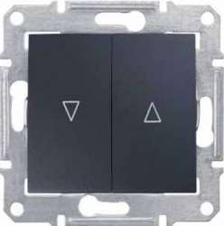 SE Sedna Графит Выключатель д/жалюзи с электронной блокировкой 10А, 250В (сх.4) арт. SDN1300170