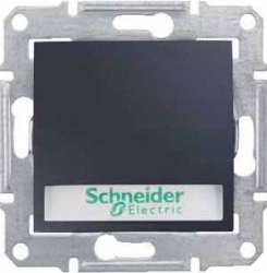 SE Sedna Графит Выключатель кнопочный с подсветкой и полем для надписи 10A, 250В (сх.1а) арт. SDN1600370