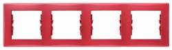 SE Sedna Красная Рамка 4-ая горизонтальная арт. SDN5800741